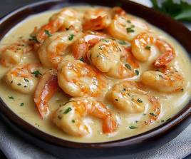 Crevettes à la sauce citronnée